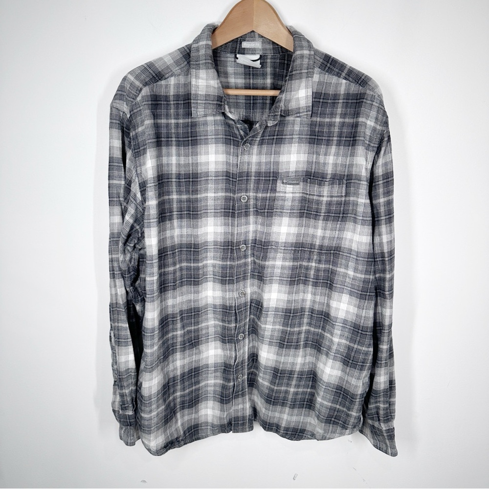 Columbia Men’s Plaid Flannel Button Up Shirt XL